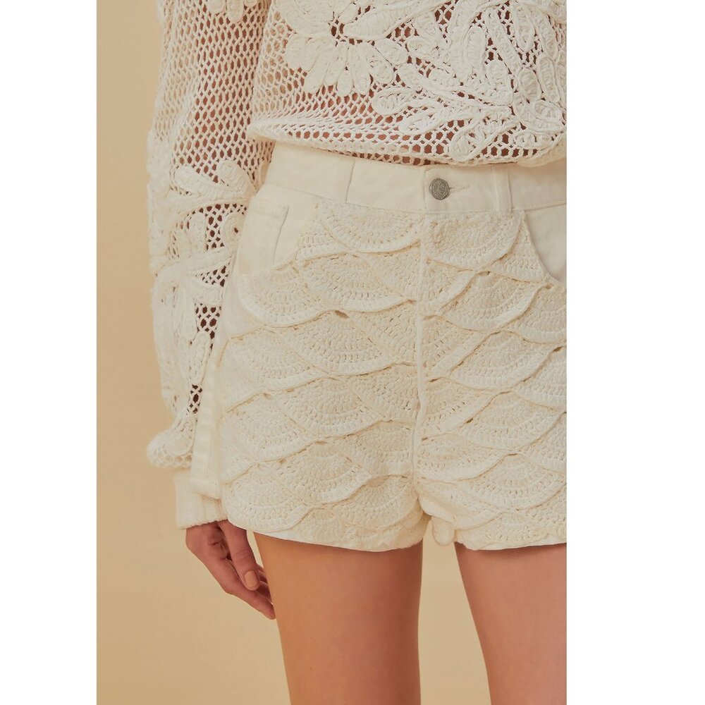 FARM Rio Cream Jean Shorts - Picture 3 of 7